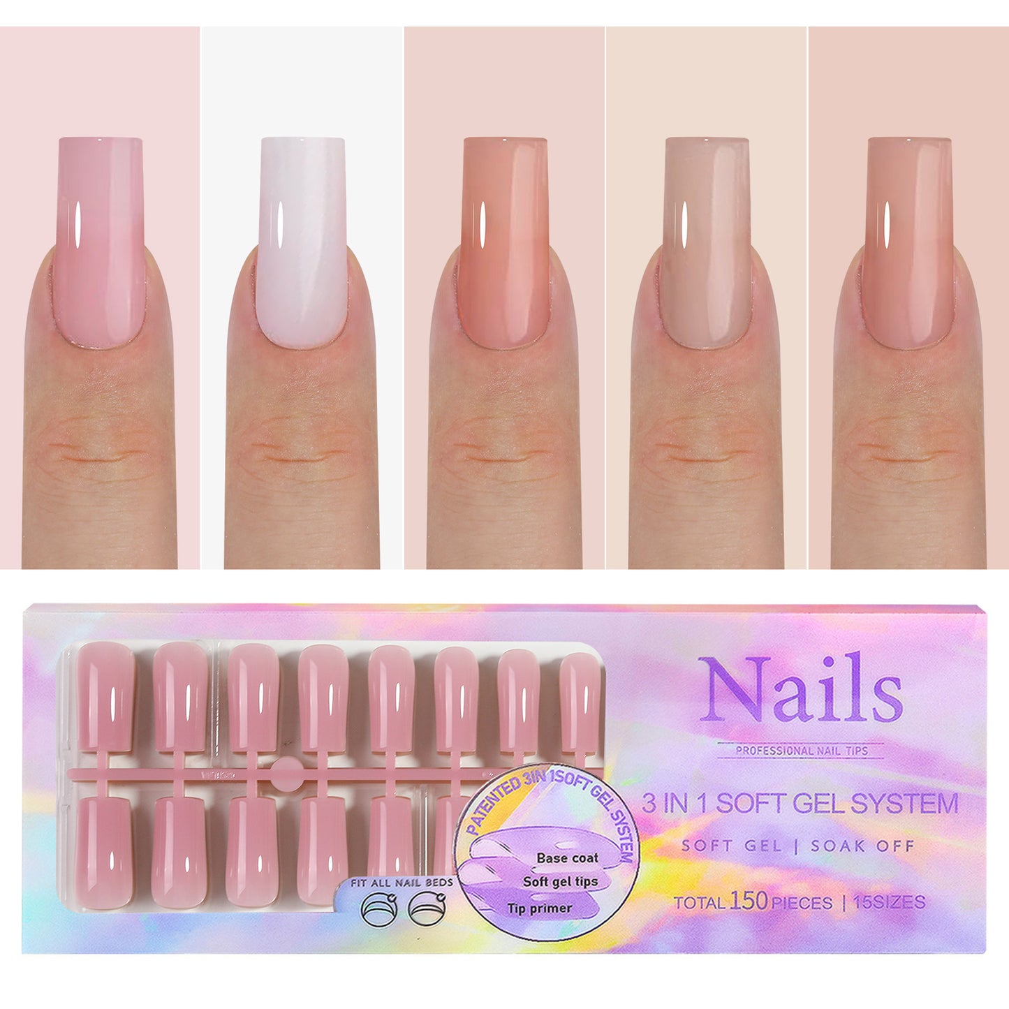 Manicure Wear Nail French Seamless Wear Nail Detachable Gomaki