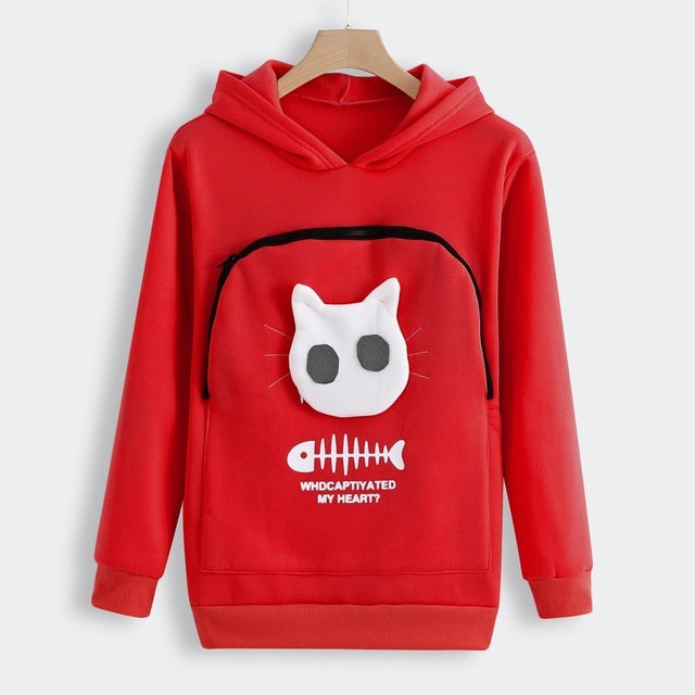Cat Lover Hoodie with Pouch Gomaki Shop