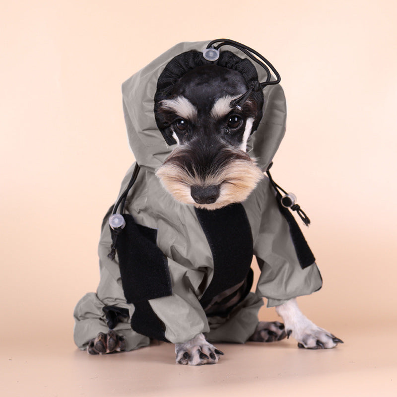 Reflective Silver Dog Raincoat Gomaki Shop