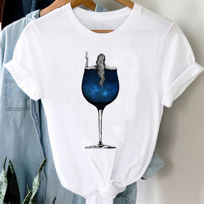 Wine Glass Trio Printed T Shirt Casual Cotton Tee for Wine Lovers Gomaki