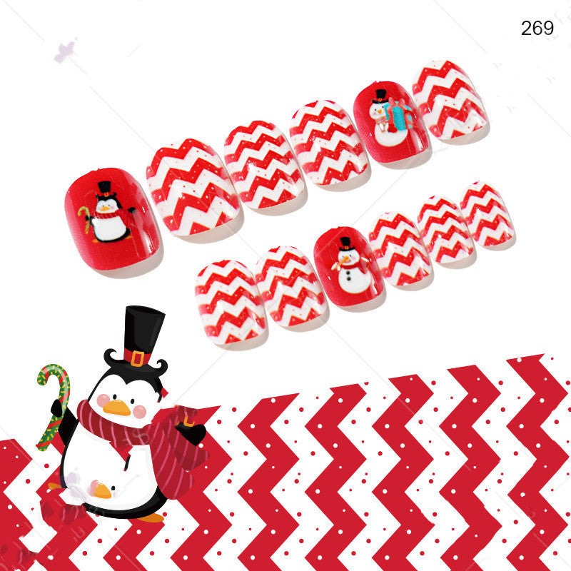Christmas Pattern Press On Nails Gomaki