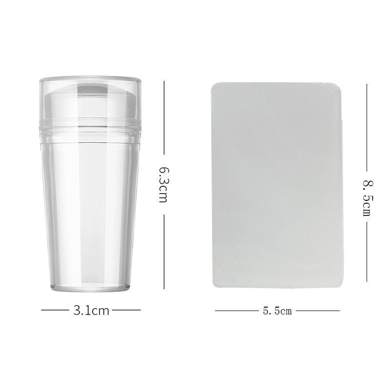Transparent Silicone French Nail Stamper Gomaki