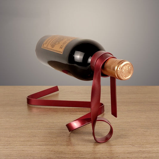 Metal Floating Wine Bottle Holder Gomaki
