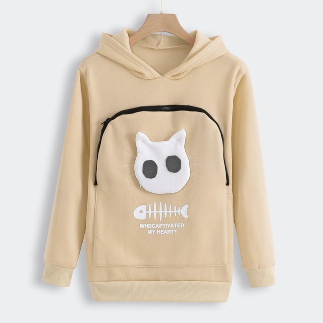 Cat Lover Hoodie with Pouch Gomaki Shop