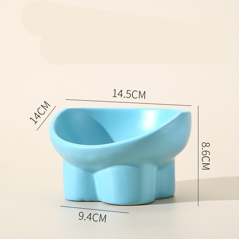 Modern Design Pet Bowl Ceramic Oblique Gomaki