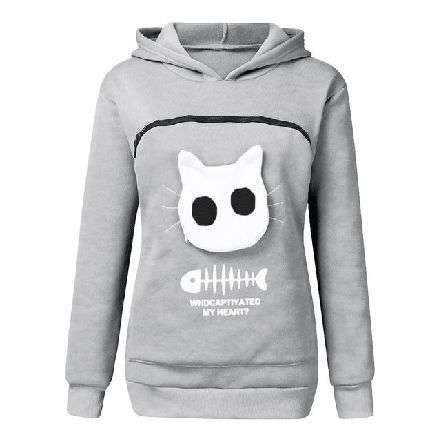 Cat Lover Hoodie with Pouch Gomaki Shop
