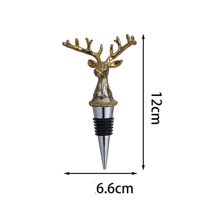 Luxury Animal Head Wine Bottle Stopper Set Gomaki