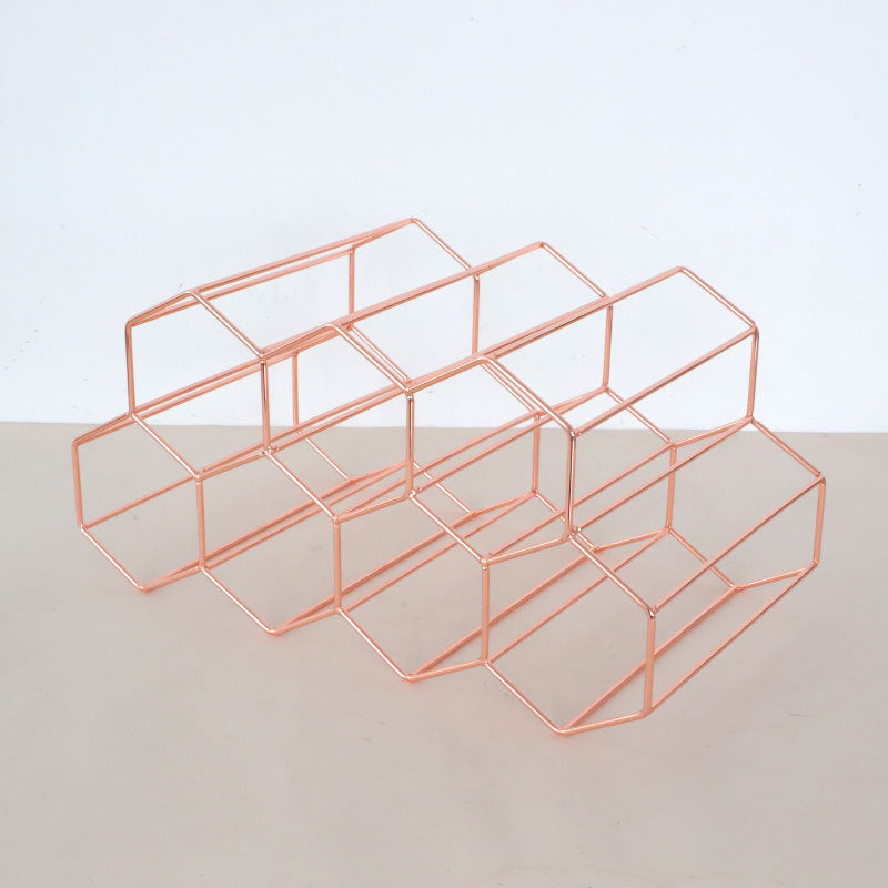 Geometric Metal Wine Rack Gomaki