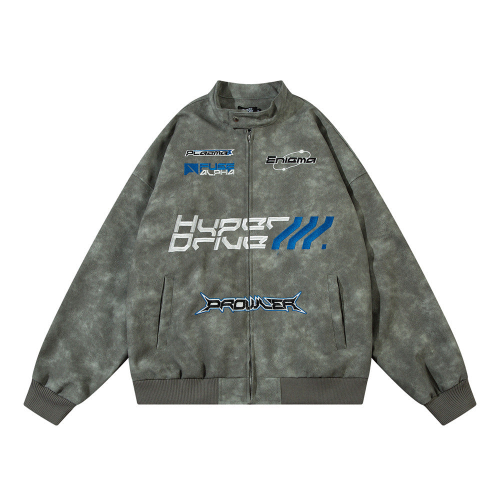 Unisex PU Leather Bomber Jacket Gomaki Shop