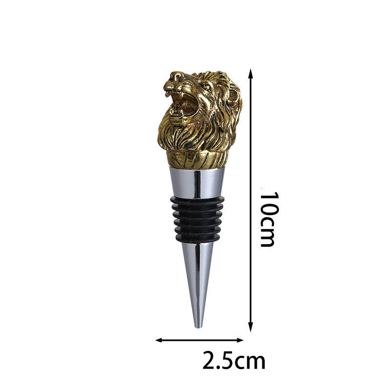 Luxury Animal Head Wine Bottle Stopper Set Gomaki