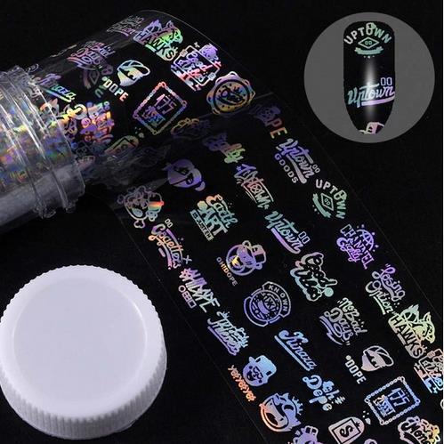 Holographic Nail Art Transfer Foil Stickers Gomaki