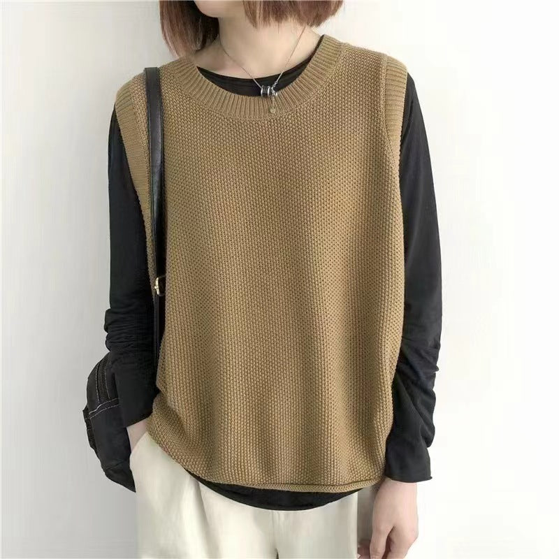 Women Knitted Sweater Vest Gomaki