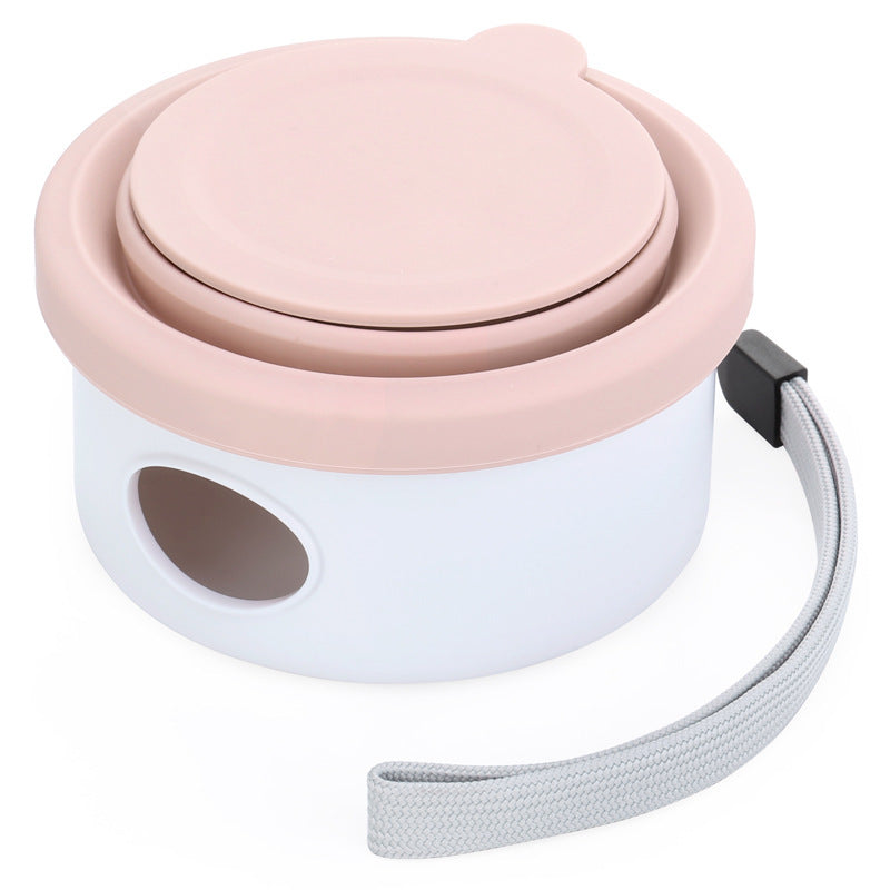 Collapsible Silicone Pet Bowl with Lid Gomaki