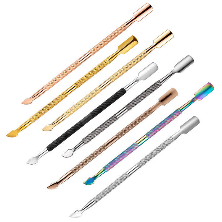 Professional Stainless Steel Cuticle Pusher And Nail Cleaner Gomaki