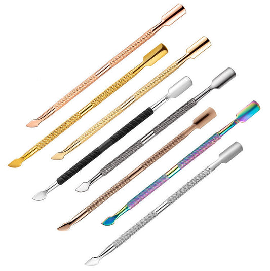 Professional Stainless Steel Cuticle Pusher And Nail Cleaner Gomaki