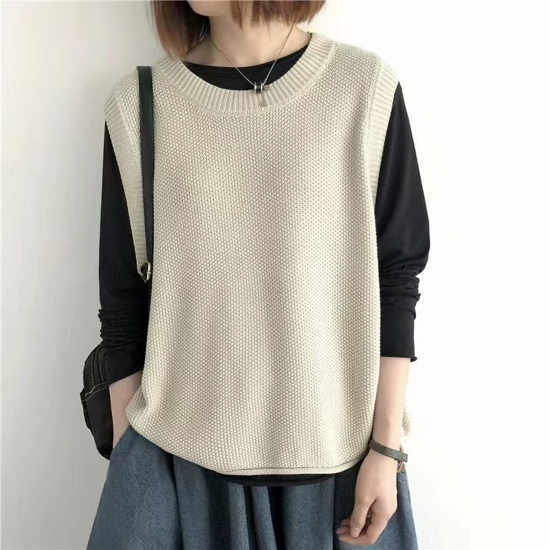 Women Knitted Sweater Vest Gomaki