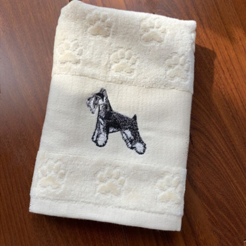 Embroidered Dog Hand Towels Gomaki Shop