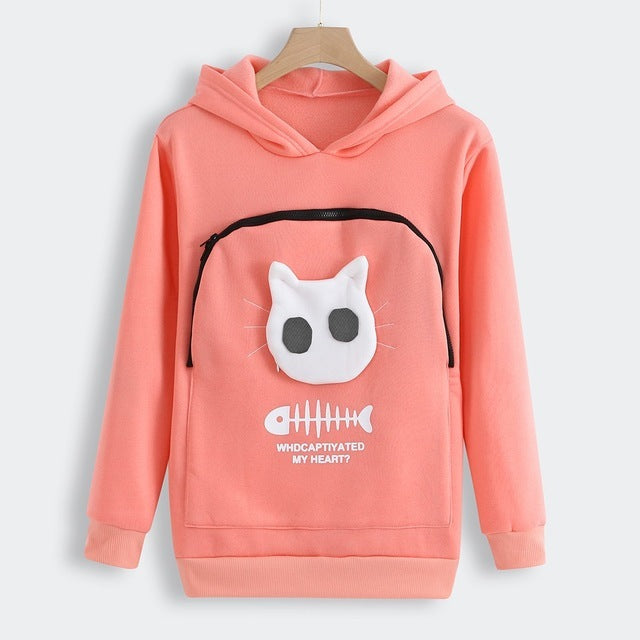 Cat Lover Hoodie with Pouch Gomaki Shop