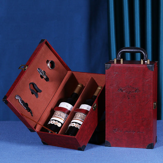 Luxury Leather Wine Gift Box Gomaki