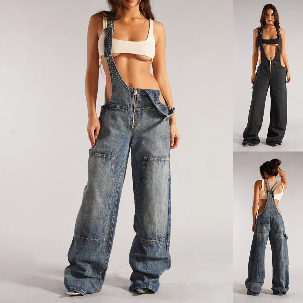 Women Baggy Denim Overalls