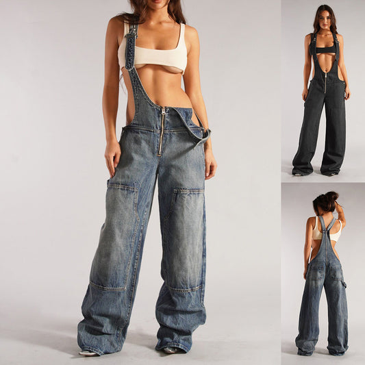 Women Baggy Denim Overalls