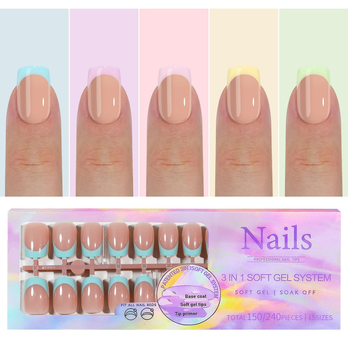 Manicure Wear Nail French Seamless Wear Nail Detachable Gomaki