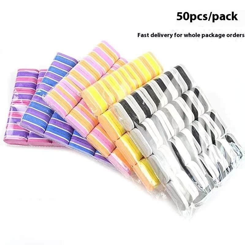 Mini Pink Sponge Buffers for Manicure and Pedicure Gomaki