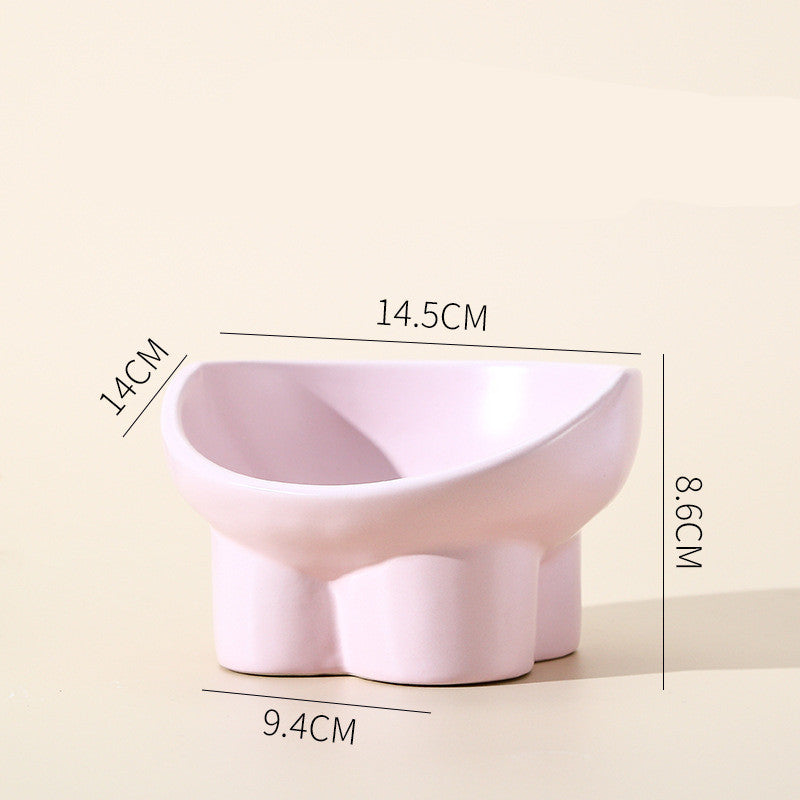 Modern Design Pet Bowl Ceramic Oblique Gomaki