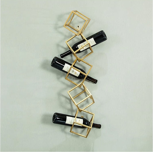 Geometric Wall Mounted Wine Rack Gomaki