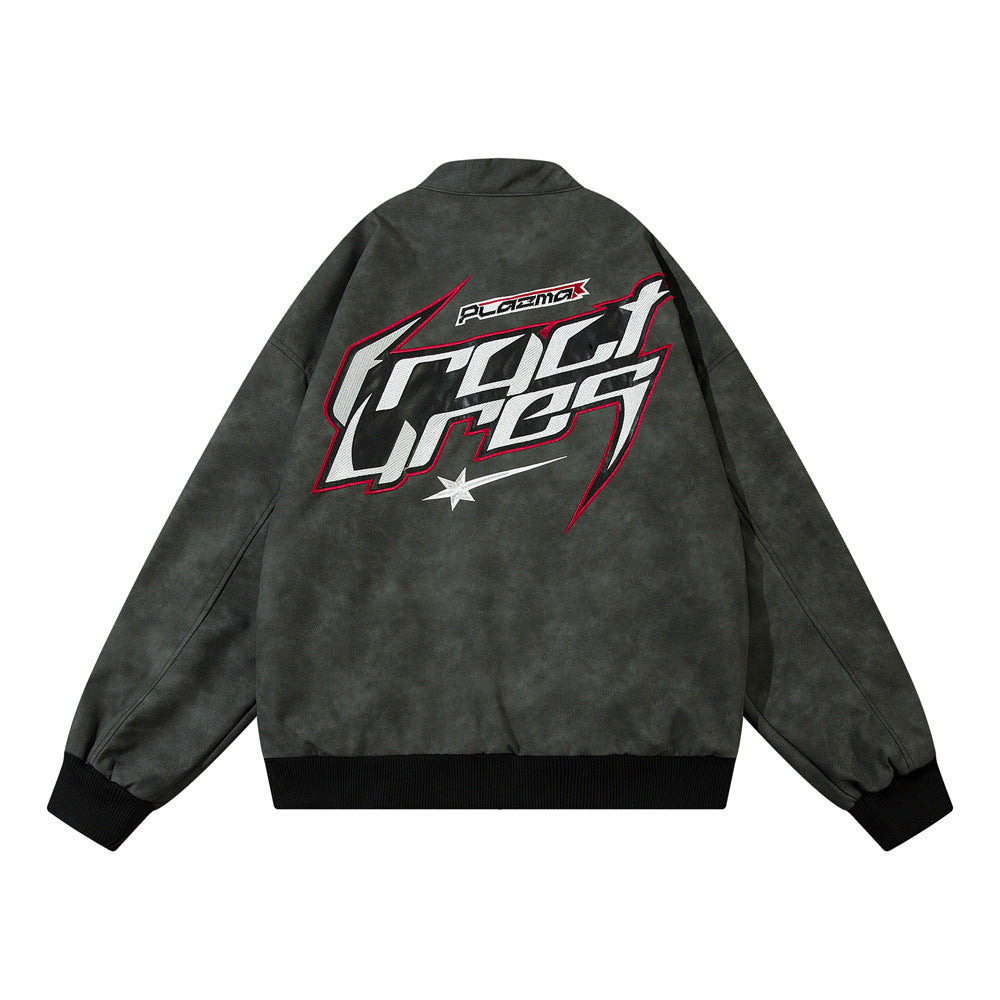Unisex PU Leather Bomber Jacket Gomaki Shop