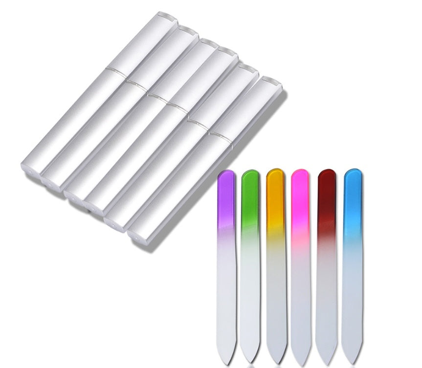 Premium Portable Glass Nail File With Protective Case Gomaki