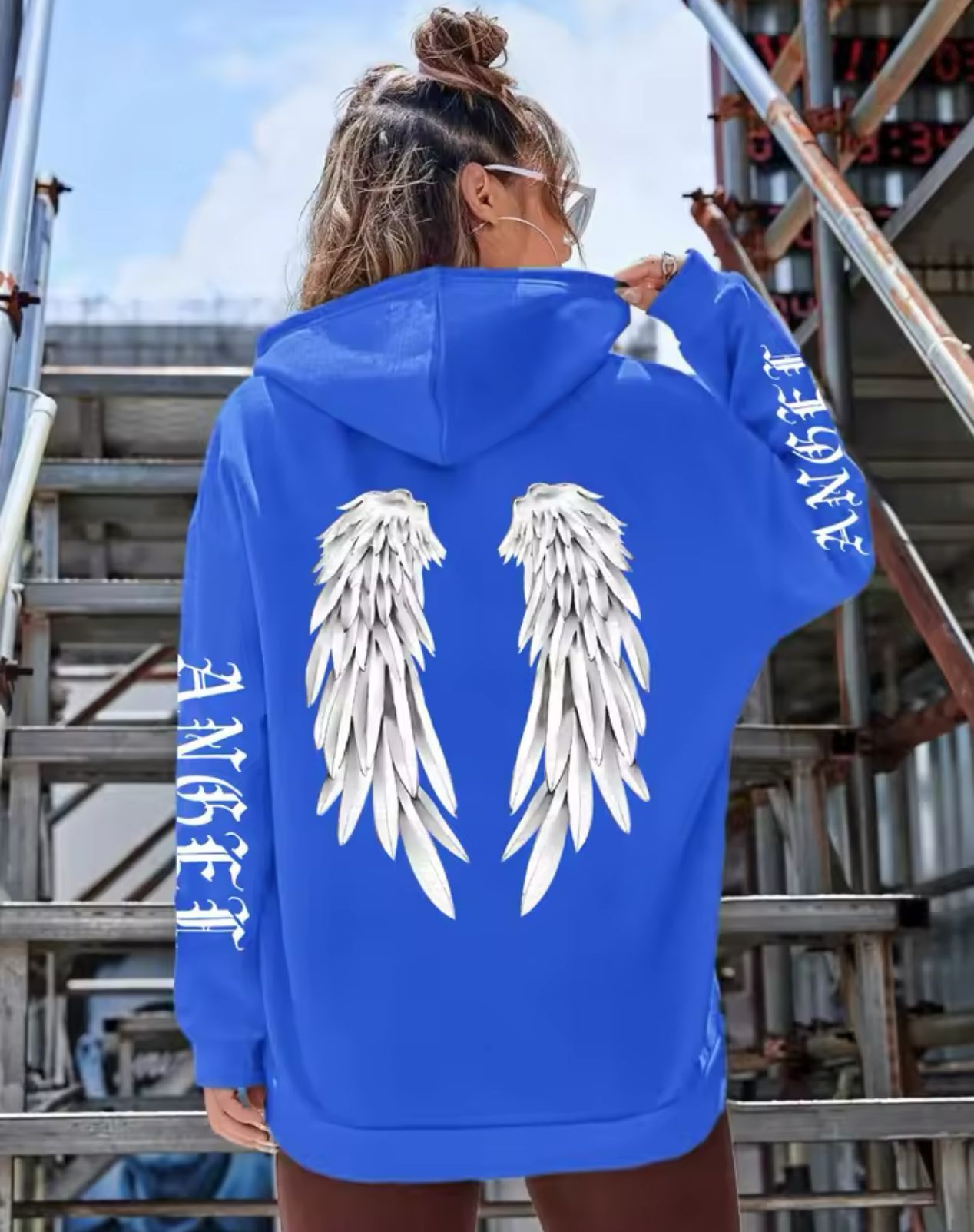 Sweat à capuche imprimé style streetwear Gomaki