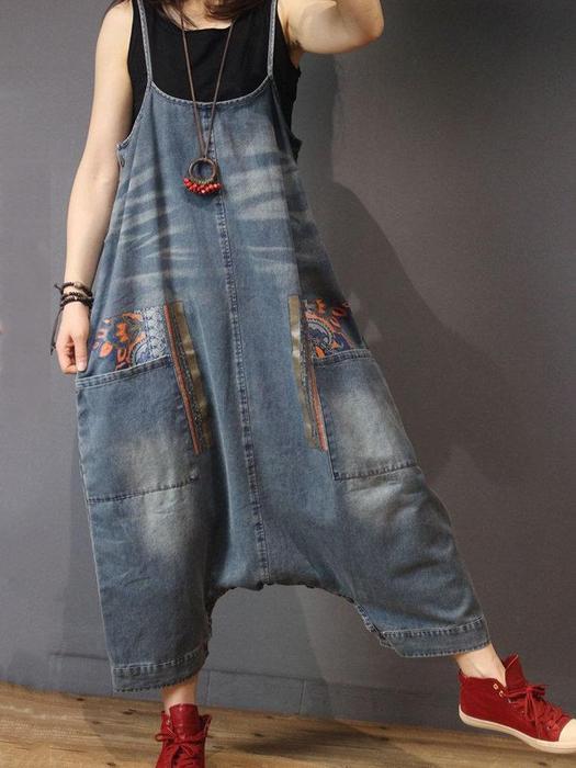 Denim Bib Pants Gomaki