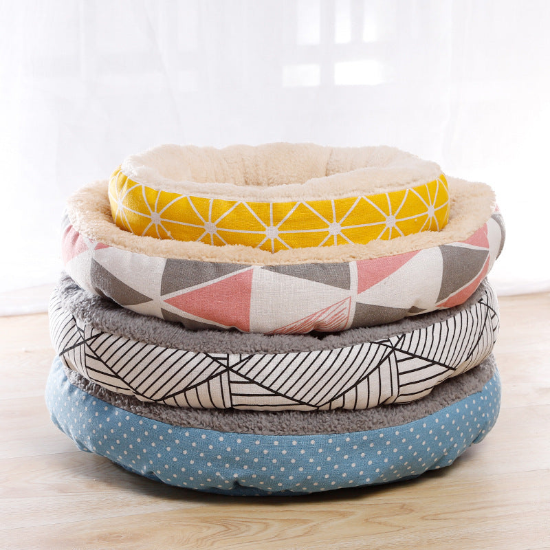 Soft Round Pet Bed Gomaki Shop