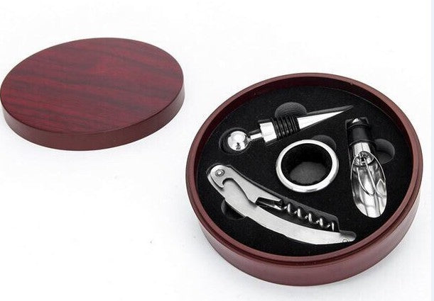 Luxury Round Wine Accessory Gift Set Gomaki
