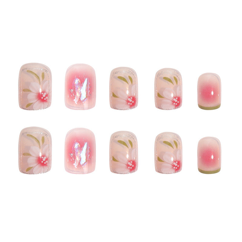 3D Floral Gradient Press On Nails Gomaki