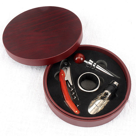 Luxury Round Wine Accessory Gift Set Gomaki