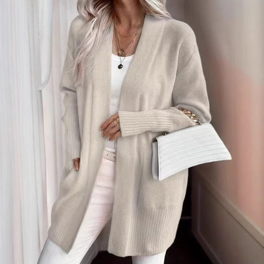 Women Long Knit Cardigan Gomaki