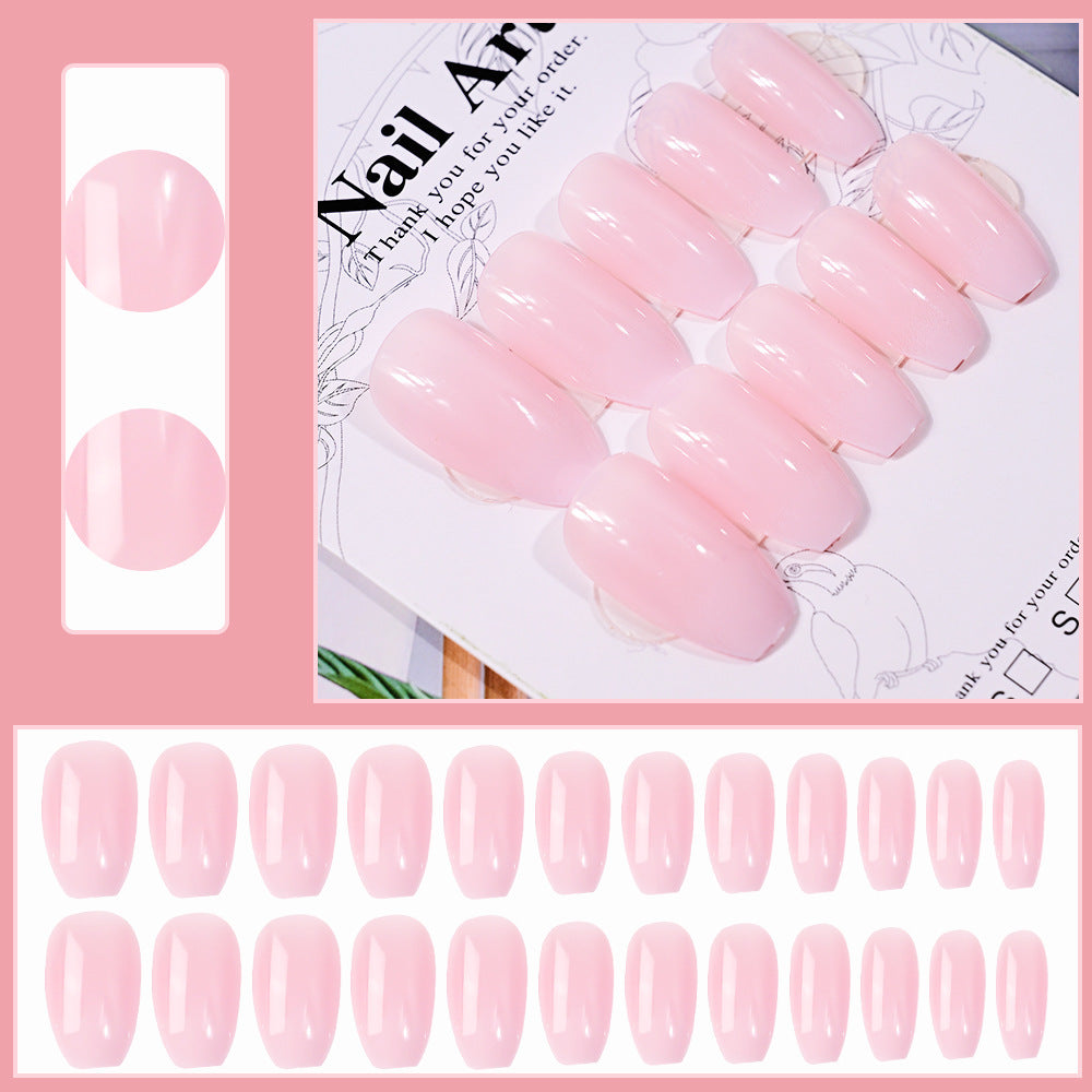 Natural Pink Gradient Press On Nails Gomaki