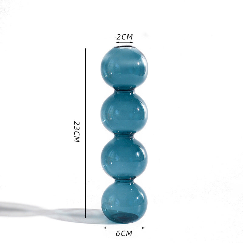 Modern Glass Vase Bubble Vase Art Colored Transparent Gomaki