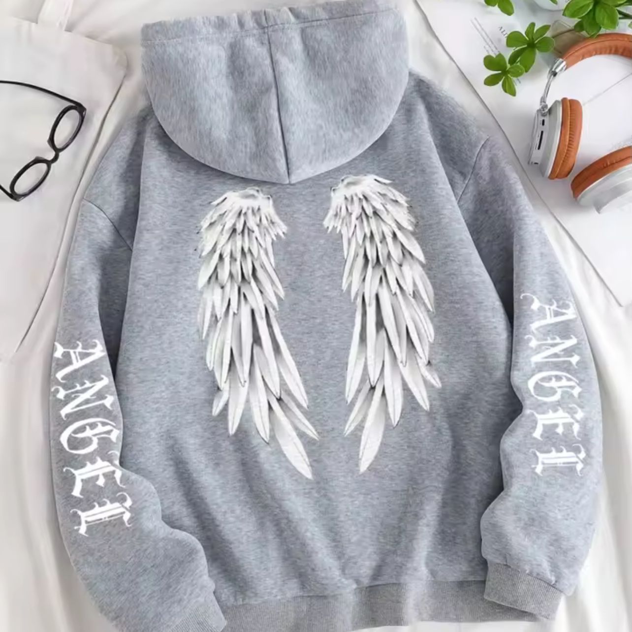 Sweat à capuche imprimé style streetwear Gomaki