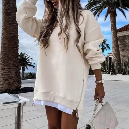 Women Longline Sweatshirt Dress Gomaki
