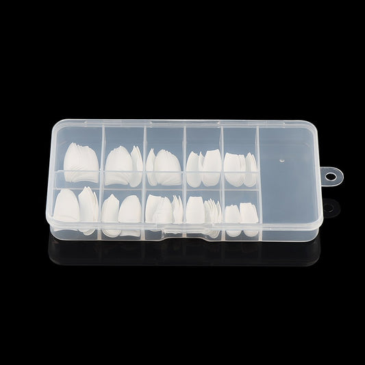 Professional White Nail Tips with Storage Box Gomaki