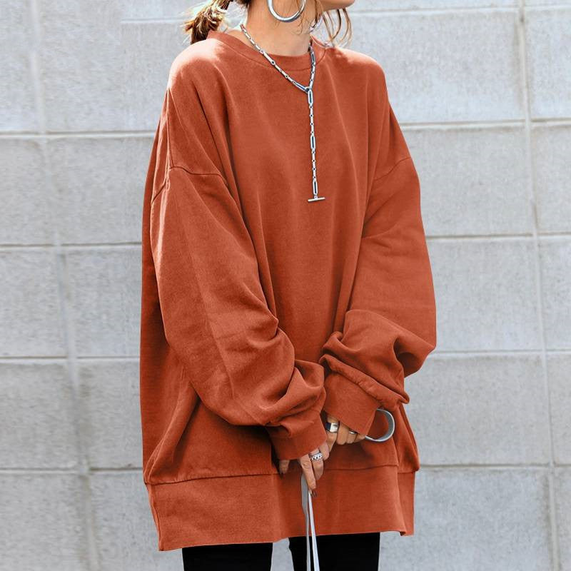 Women Oversized Crewneck Sweatshirt Gomaki