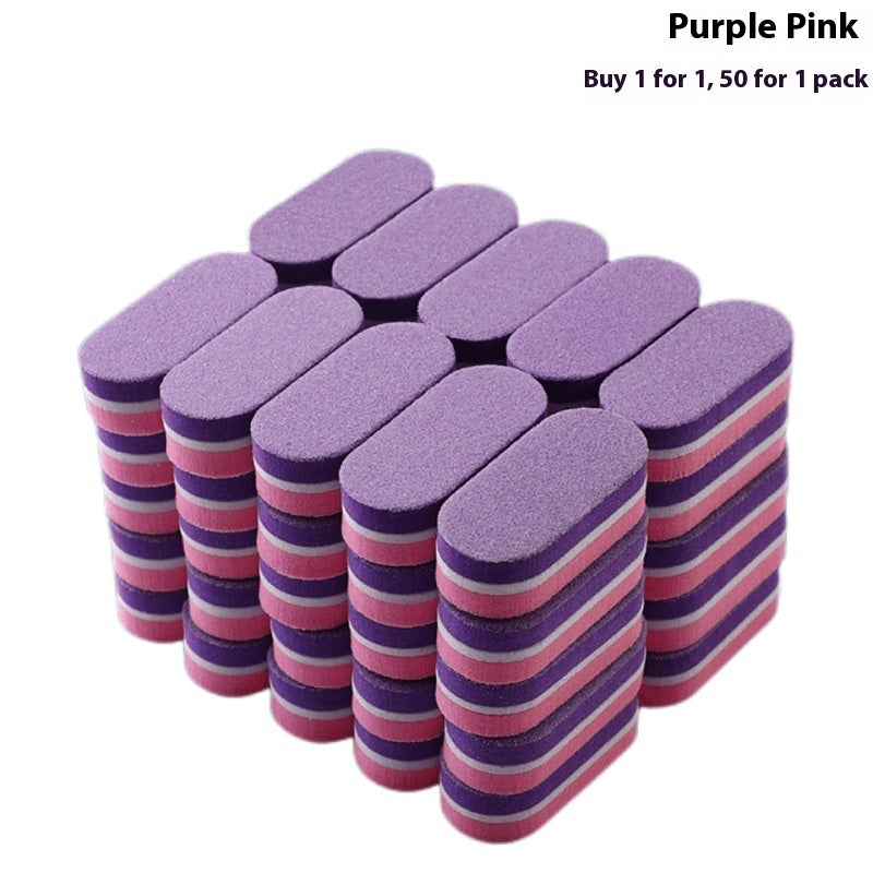 Mini Pink Sponge Buffers for Manicure and Pedicure Gomaki