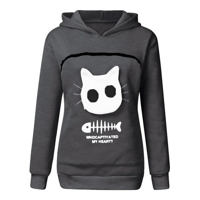 Cat Lover Hoodie with Pouch Gomaki Shop
