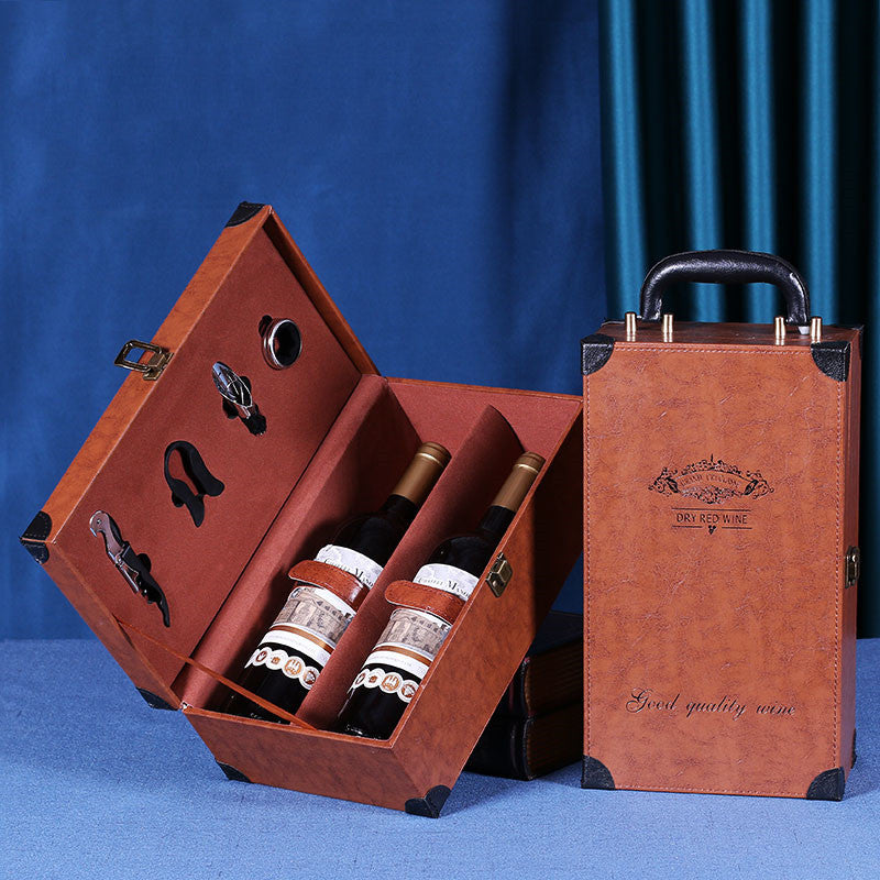 Luxury Leather Wine Gift Box Gomaki