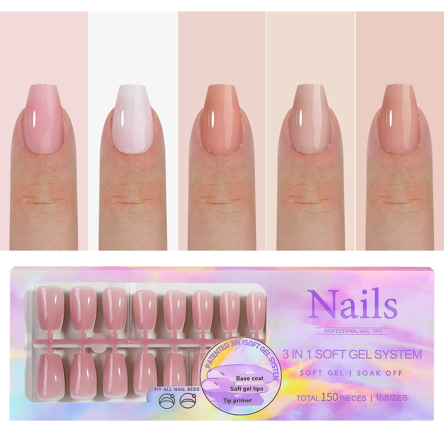 Manicure Wear Nail French Seamless Wear Nail Detachable Gomaki