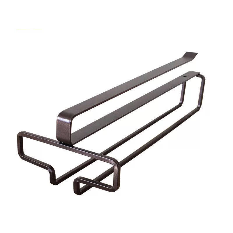 Under Cabinet White Metal Wine Glass Rack Gomaki
