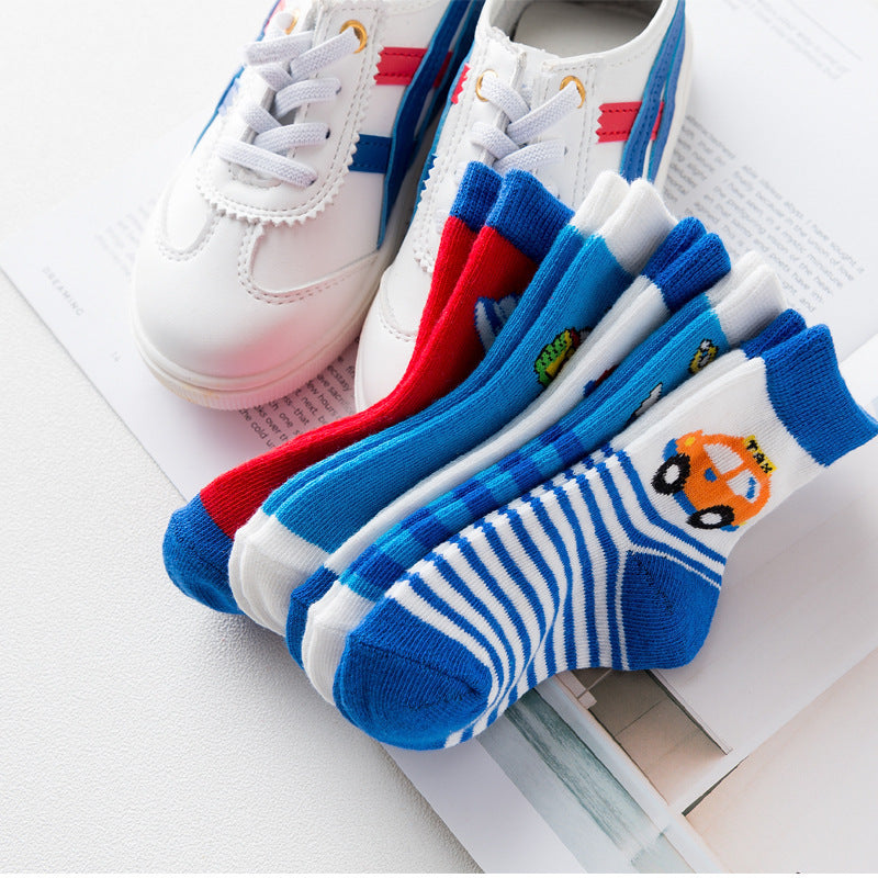 Boys Cotton Socks Set Gomaki